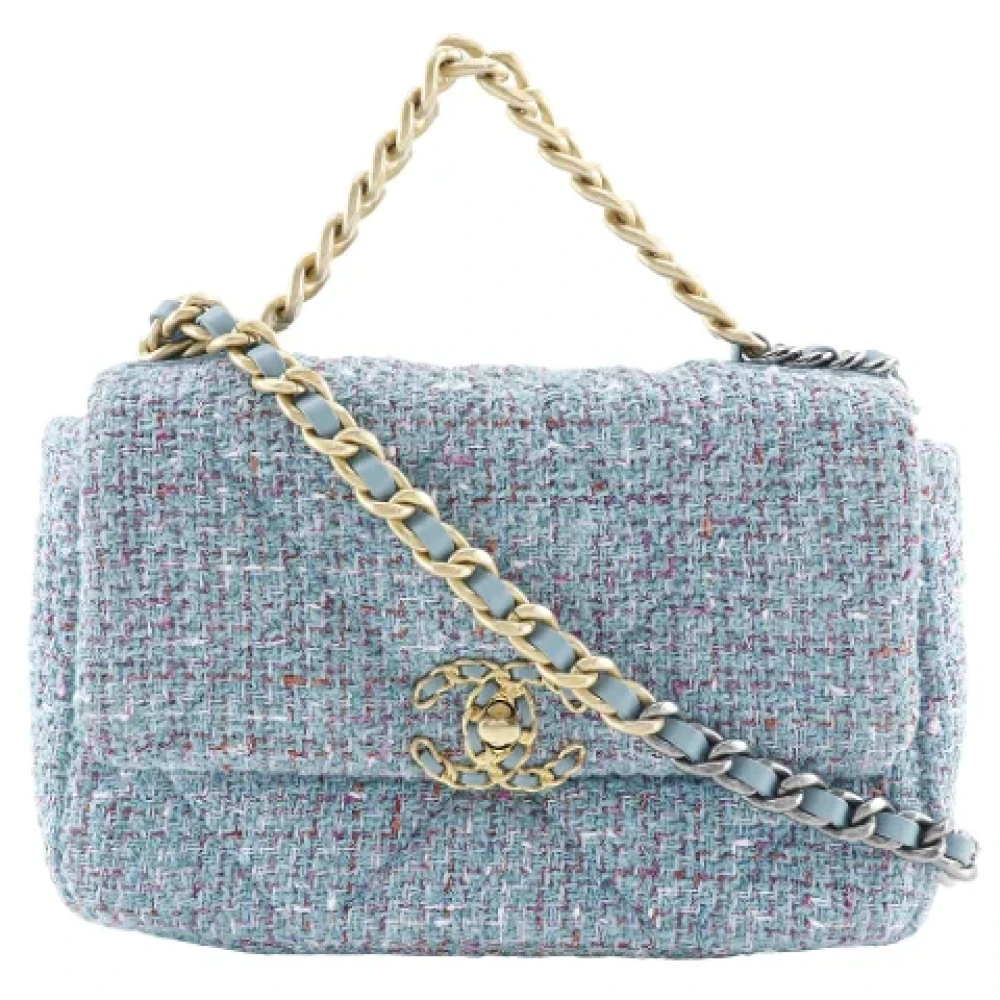 Chanel Vintage Pre-owned Canvas chanel-bags Blue Dames