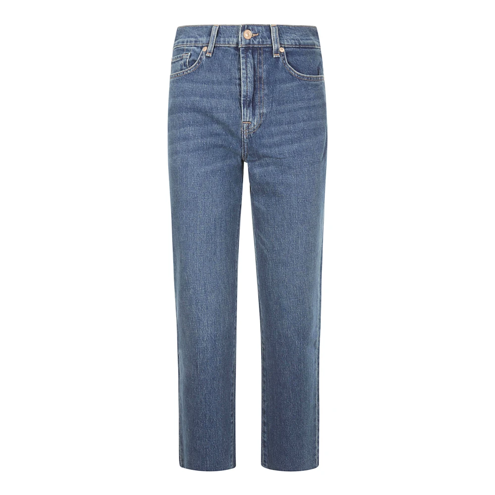 7 For All Mankind Logan Stovepipe Blue Bell Jeans Blue Dames