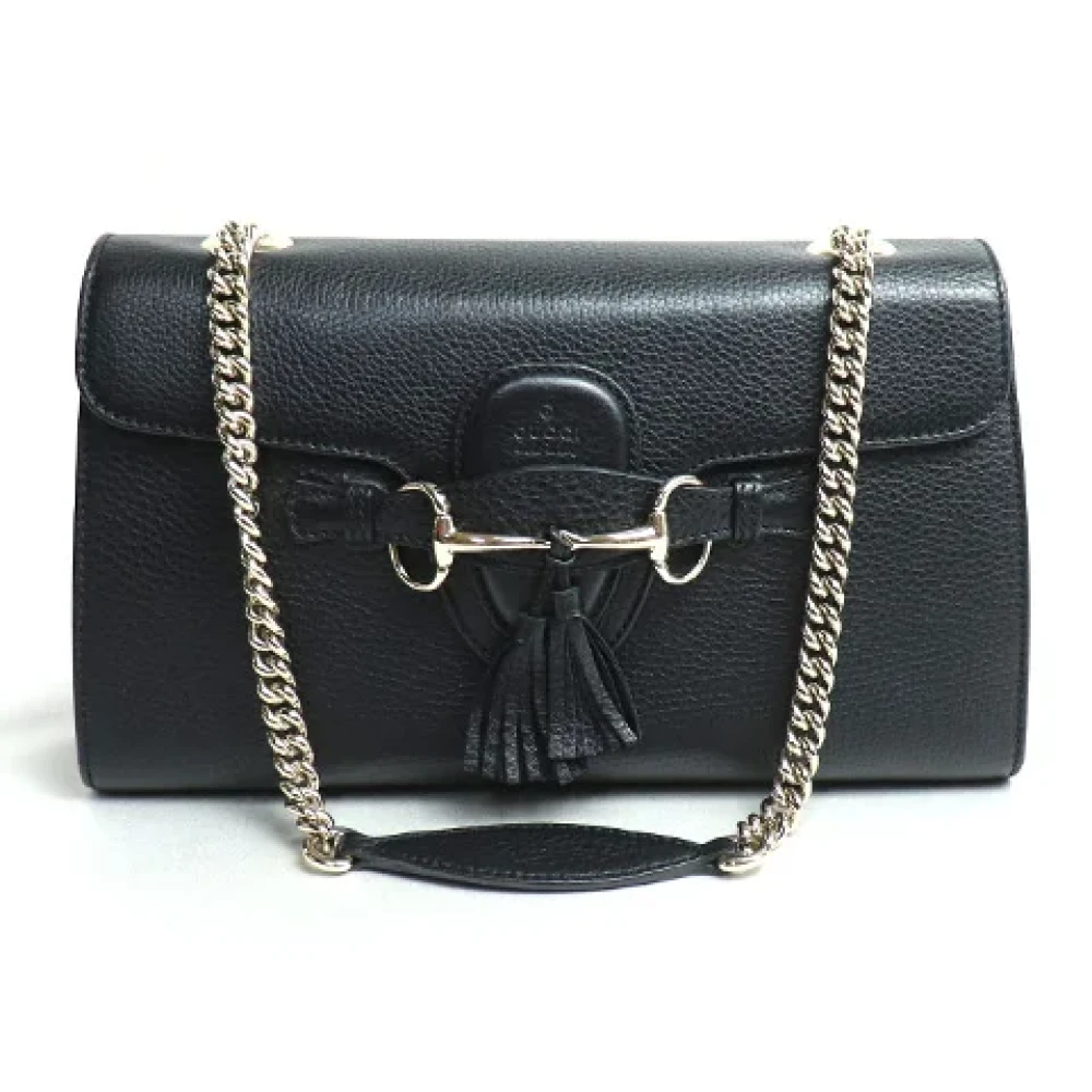 Gucci Vintage Pre-owned Leather gucci-bags Black Dames