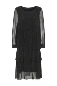 Ilja LS. lurex dress - Black/Gold