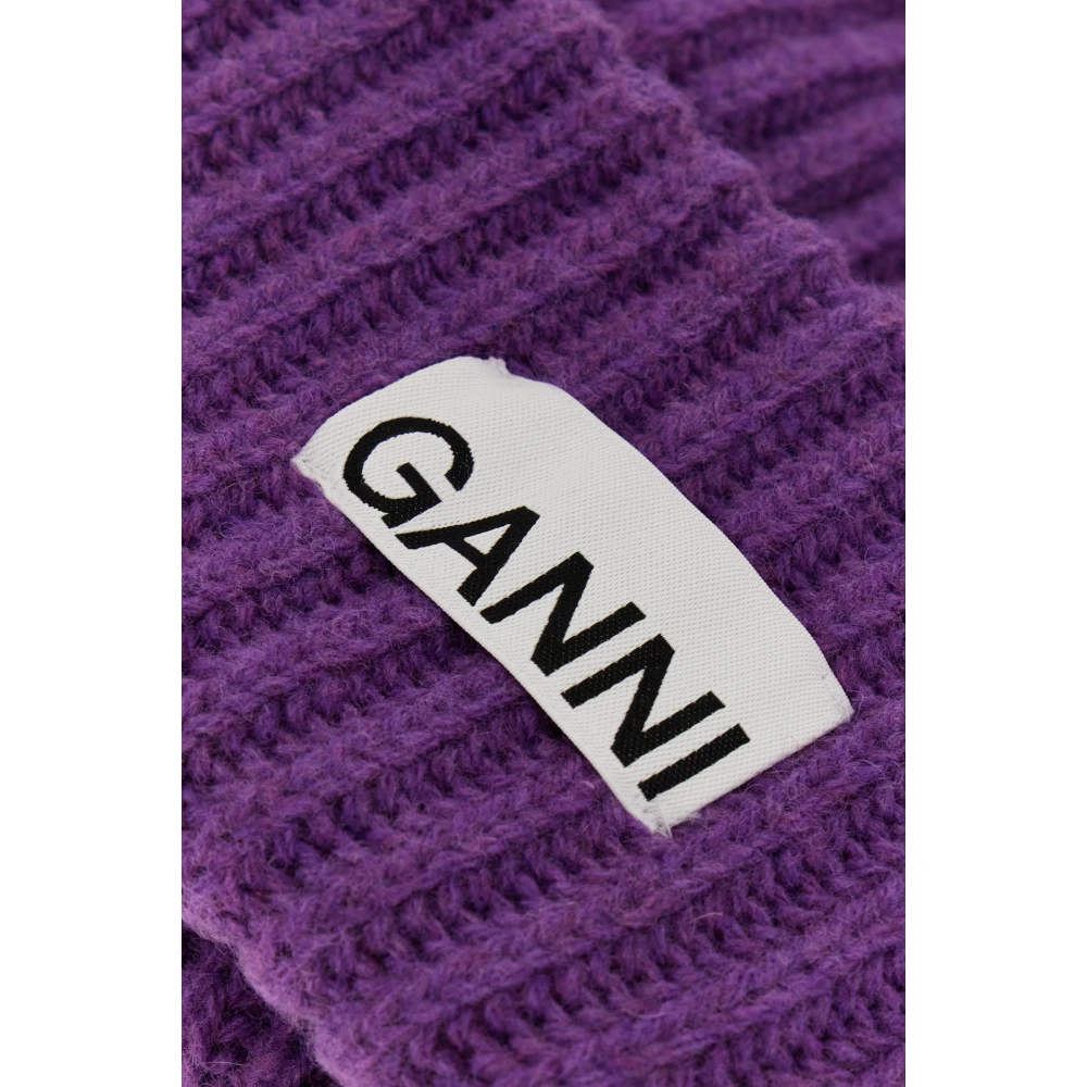 Ganni Beanies Purple Dames
