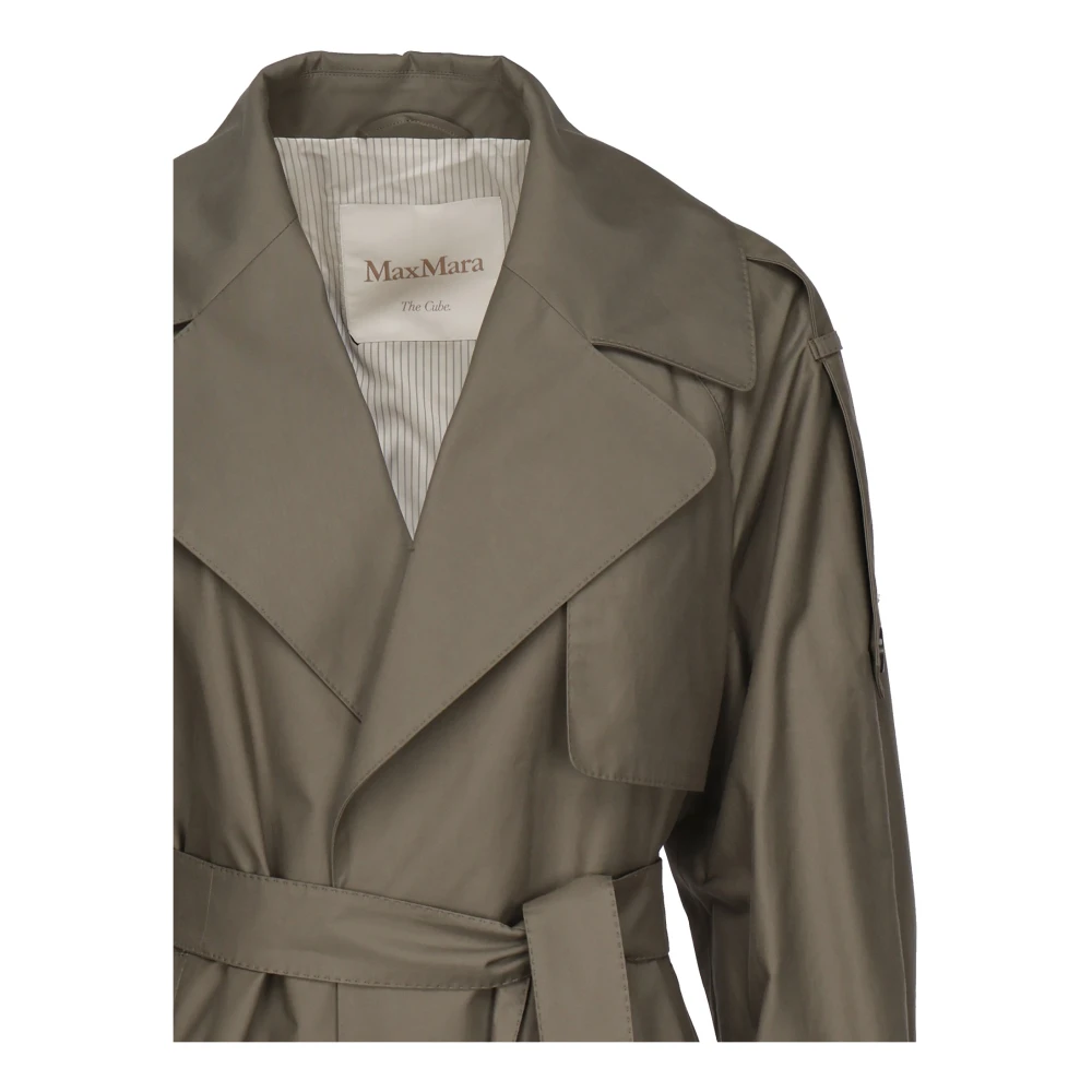 Max Mara Groene Jassen met Afneembare Riem Green Dames