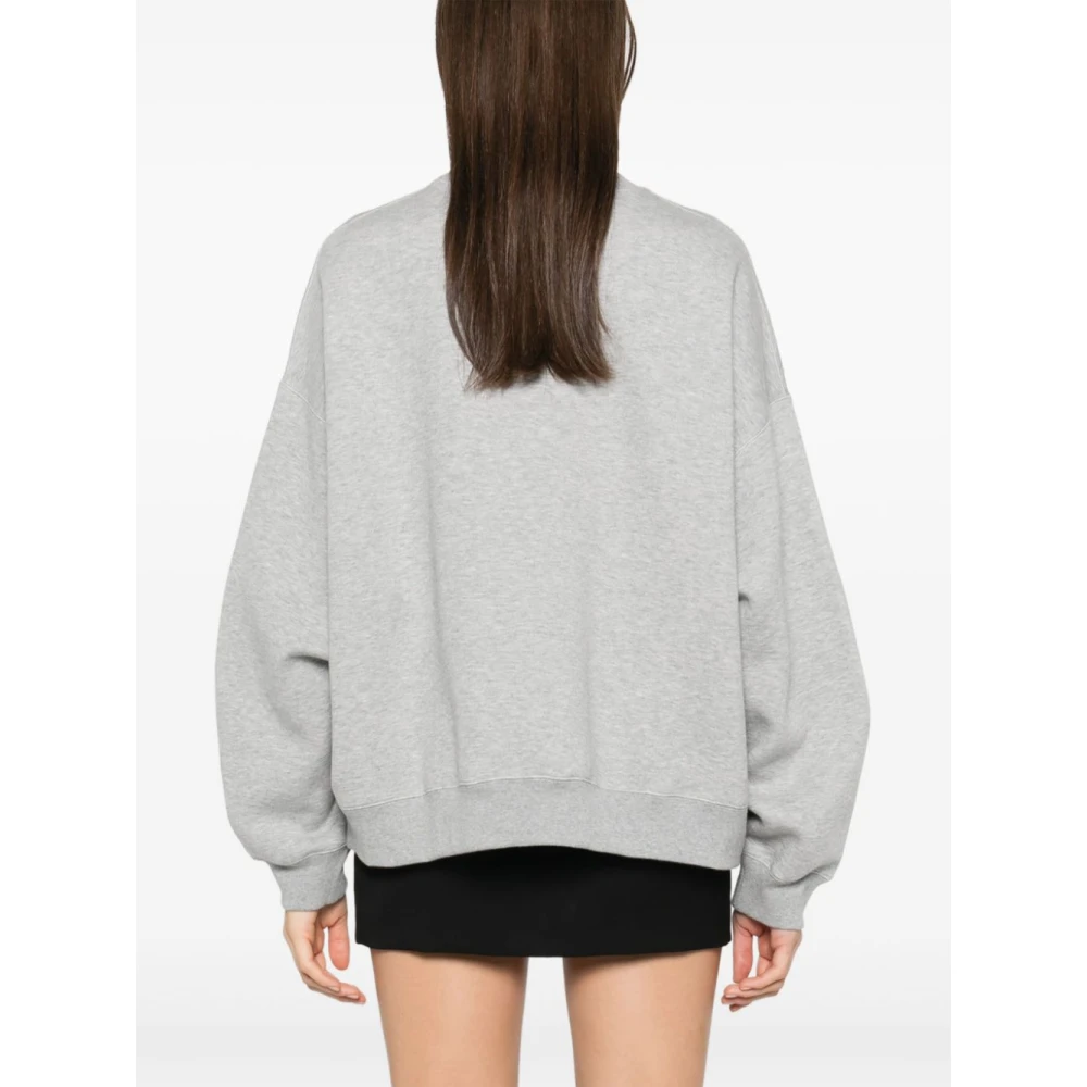 Gucci Grijze trui met reliëflogo Gray Dames