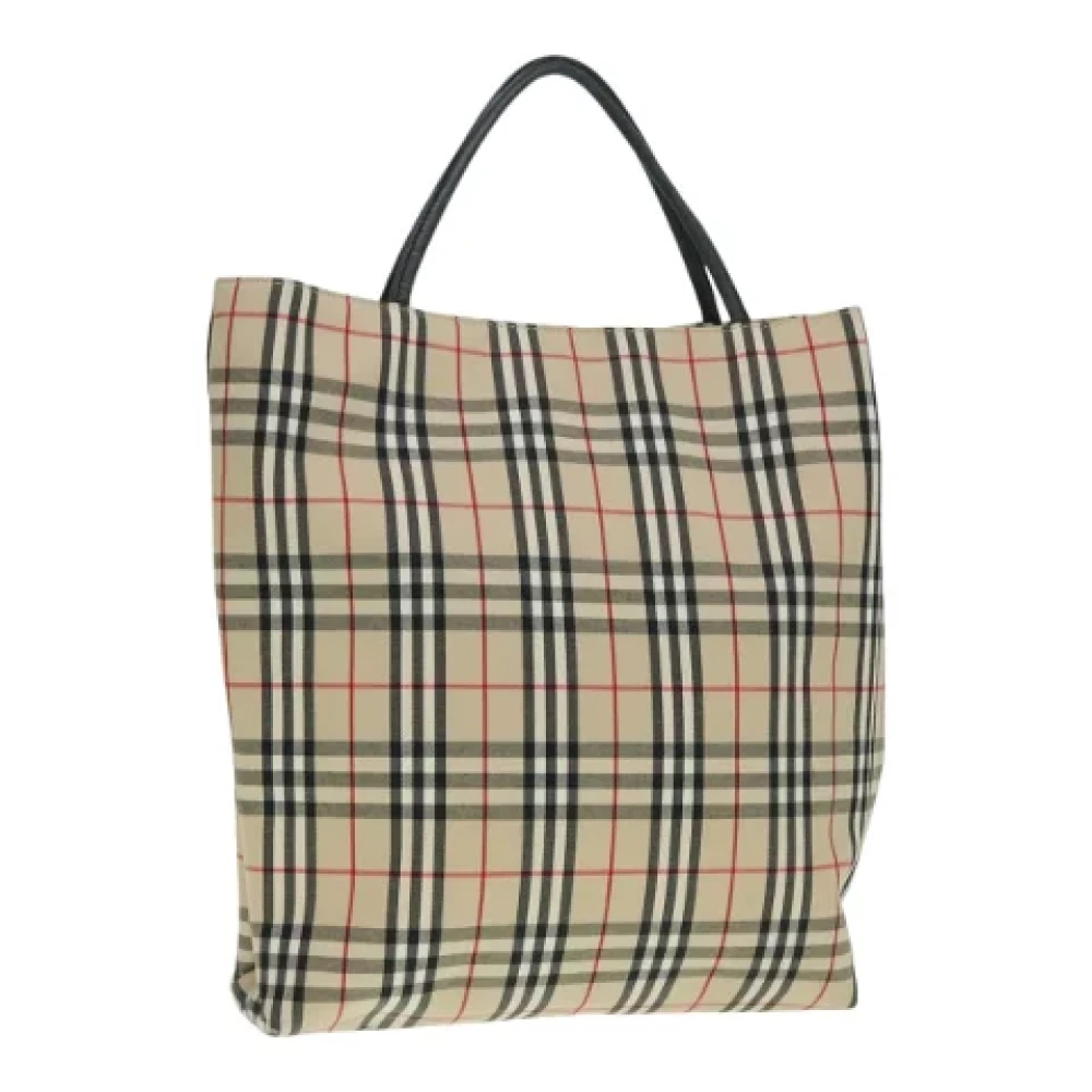 Burberry Vintage Pre-owned Canvas handbags Beige Dames