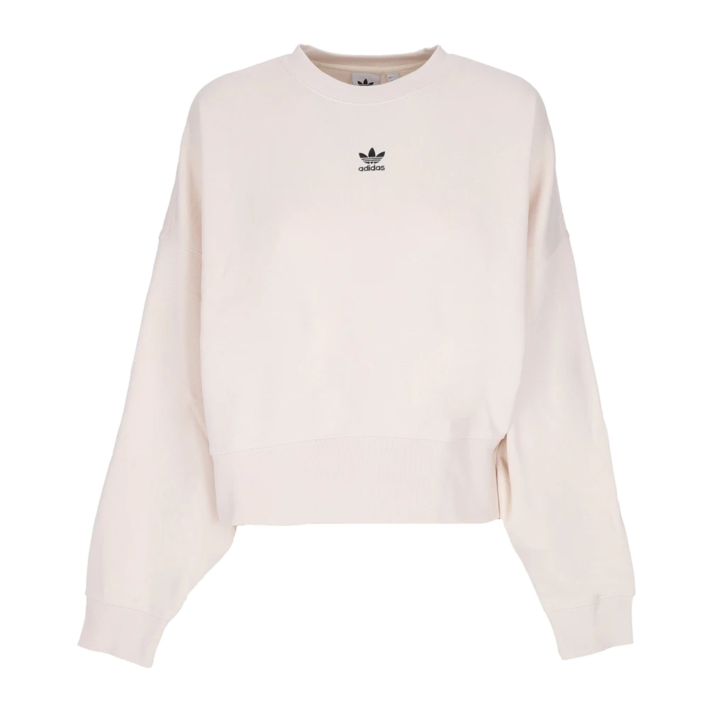 Hvit Cropped Crewneck Sweatshirt Essentials