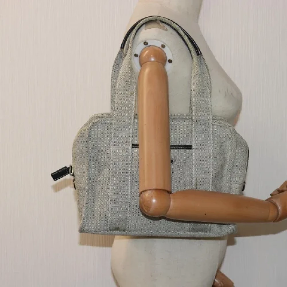 Prada Vintage Pre-owned Canvas prada-bags Gray Dames