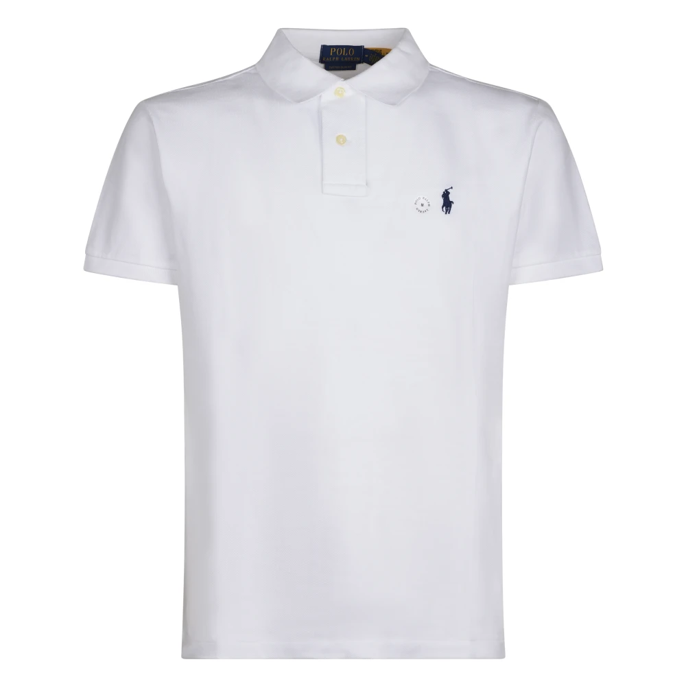 Polo Ralph Lauren Men's White Custom Slim Fit Mesh Polo Shirt