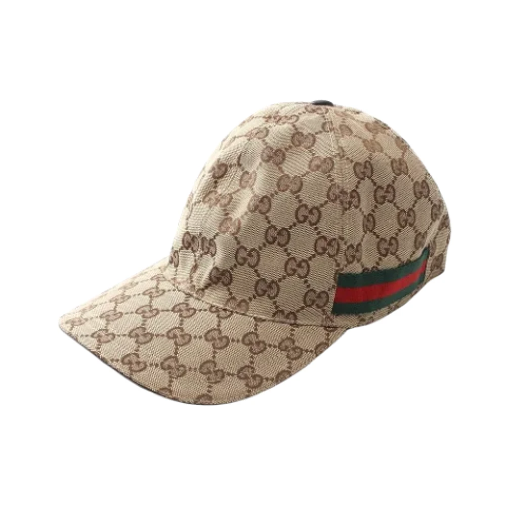 Gucci Vintage Pre-owned Fabric hats Beige Dames