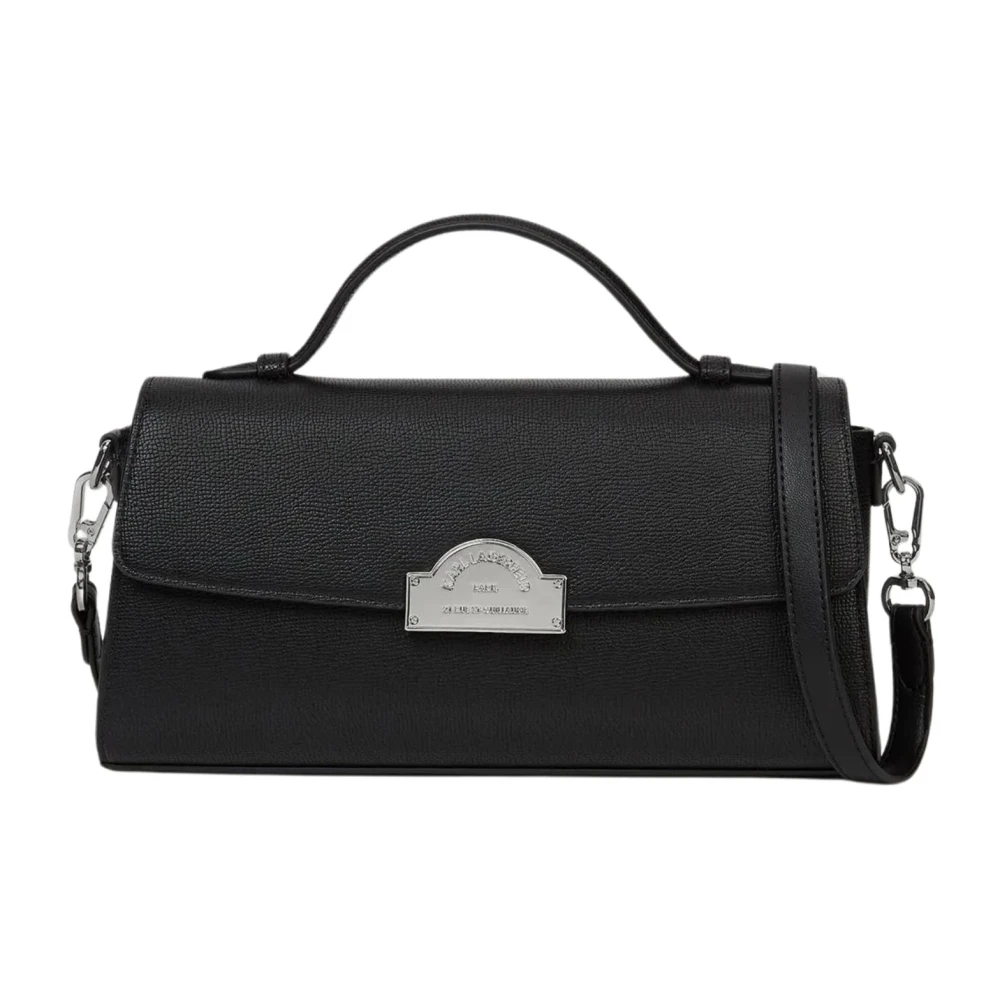 Karl Lagerfeld Black Handbags, Female, One Size, Rsg Metal Crossbody Bag
