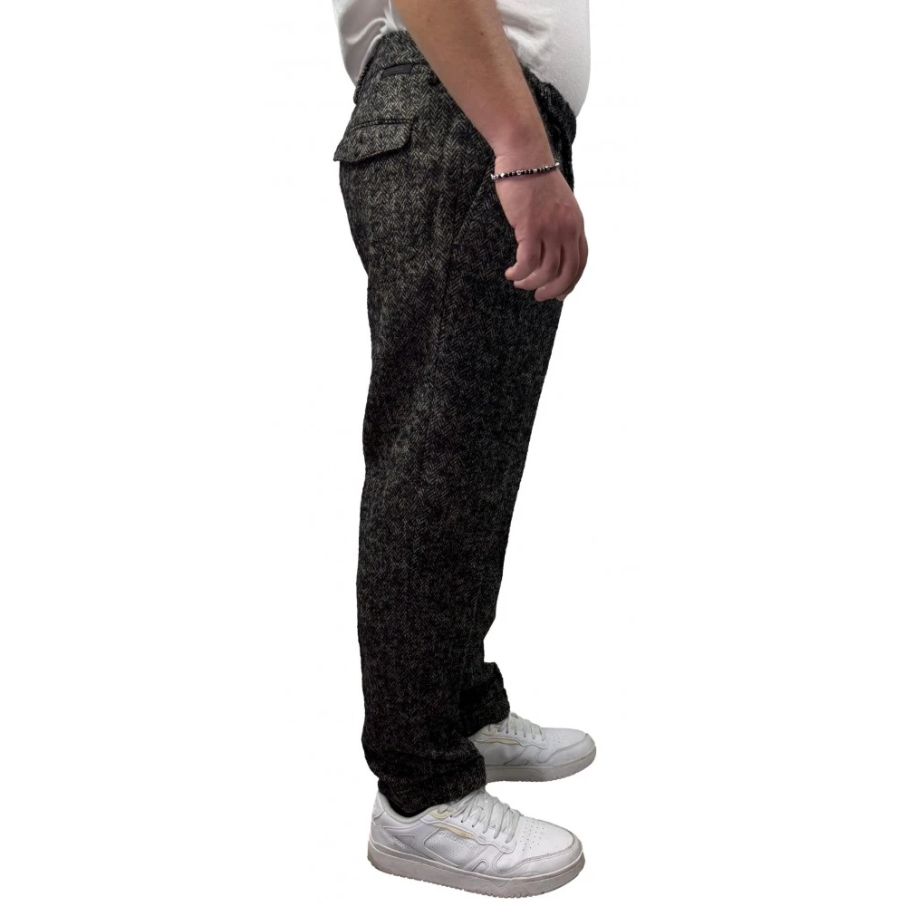 Michael Coal Wol Leren Alpaca Nylon Broek Gray Heren