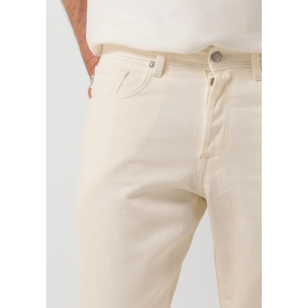 Selected Homme Ecru Hemp Straight Leg Jeans Beige Heren