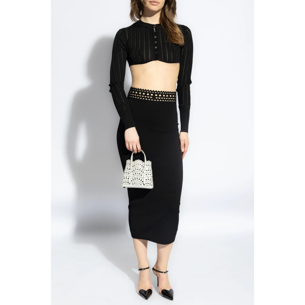 Alaïa Rok met decoratieve afwerking Black Dames
