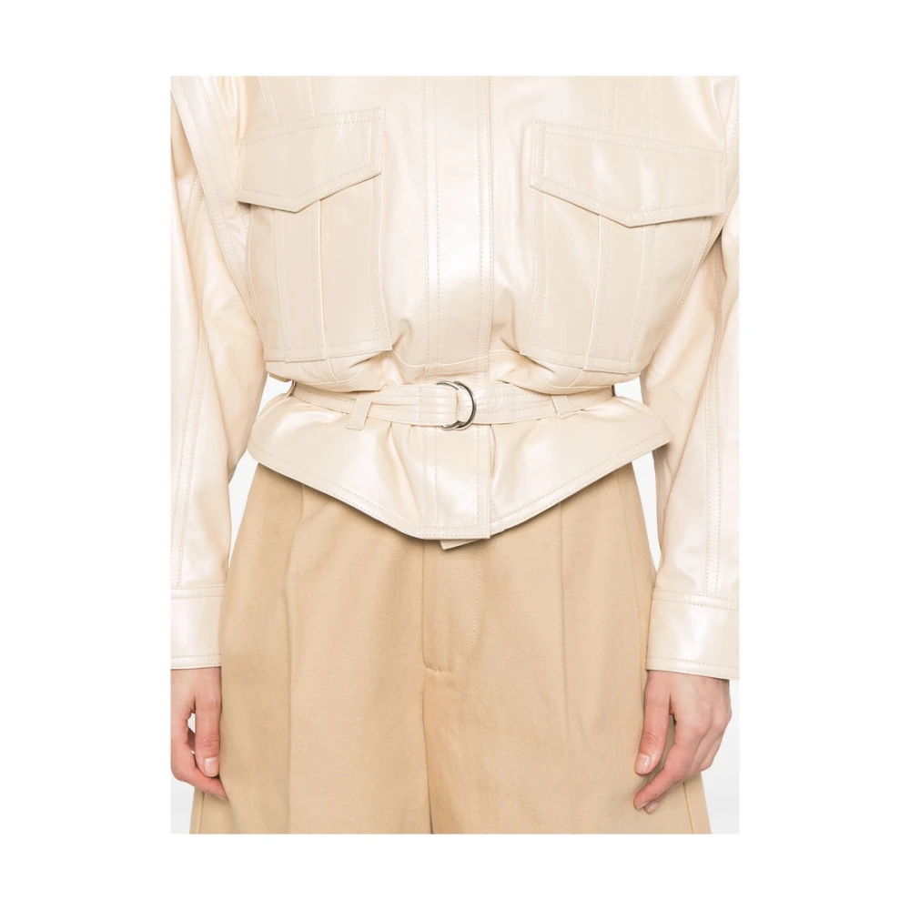IRO Beige Riem Epauletten Buitenkleding Beige Dames