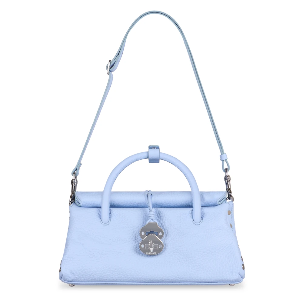 Zanellato Gestikte Leren Handtas Blue Dames