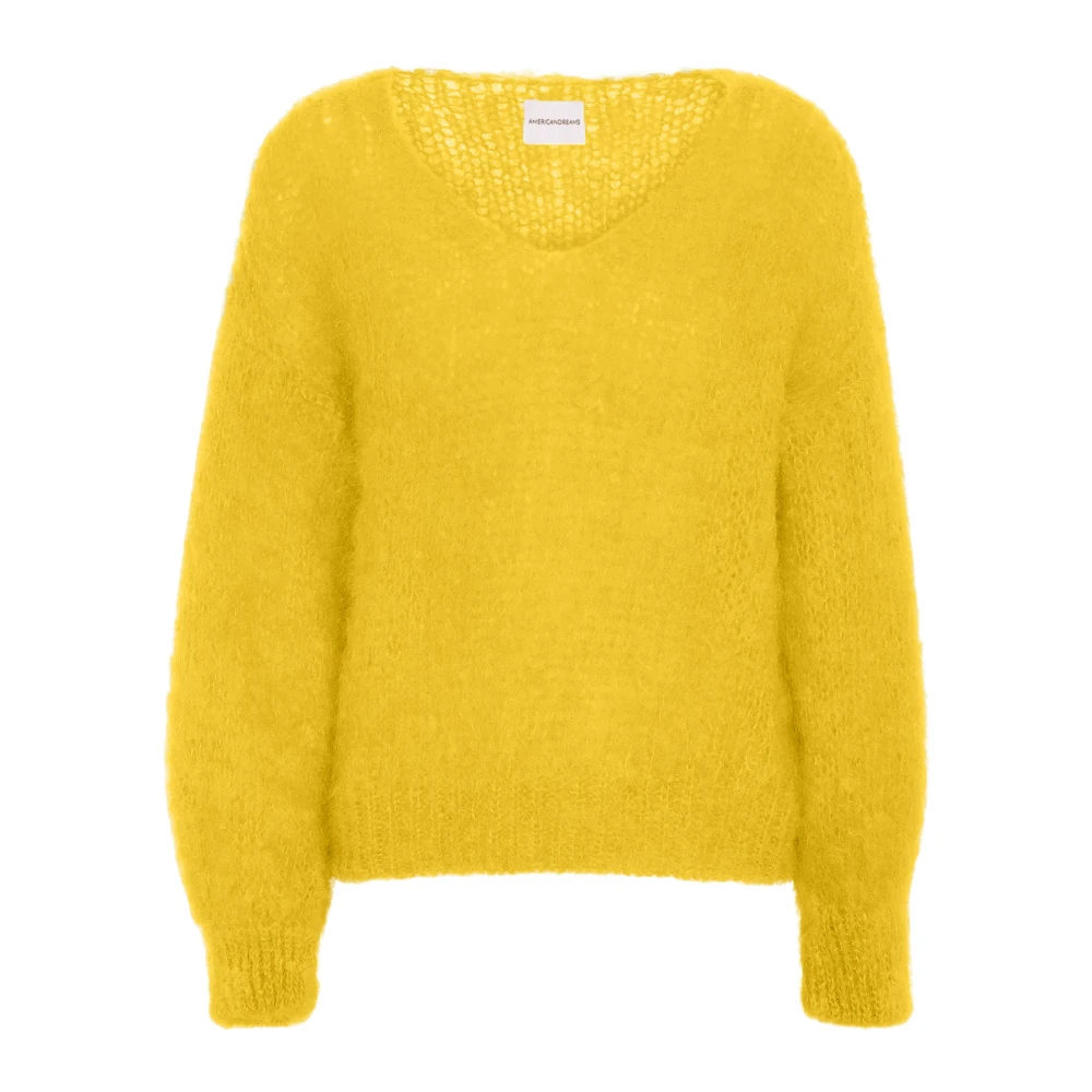 Americandreams Mujer Amarillo - Milana Ls Mohair Knit - Knitwear - Xl