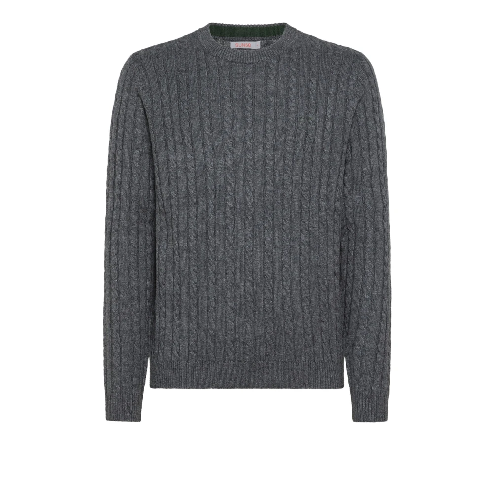 Sun68 Donkergrijze Sweaters voor Mannen Gray Heren