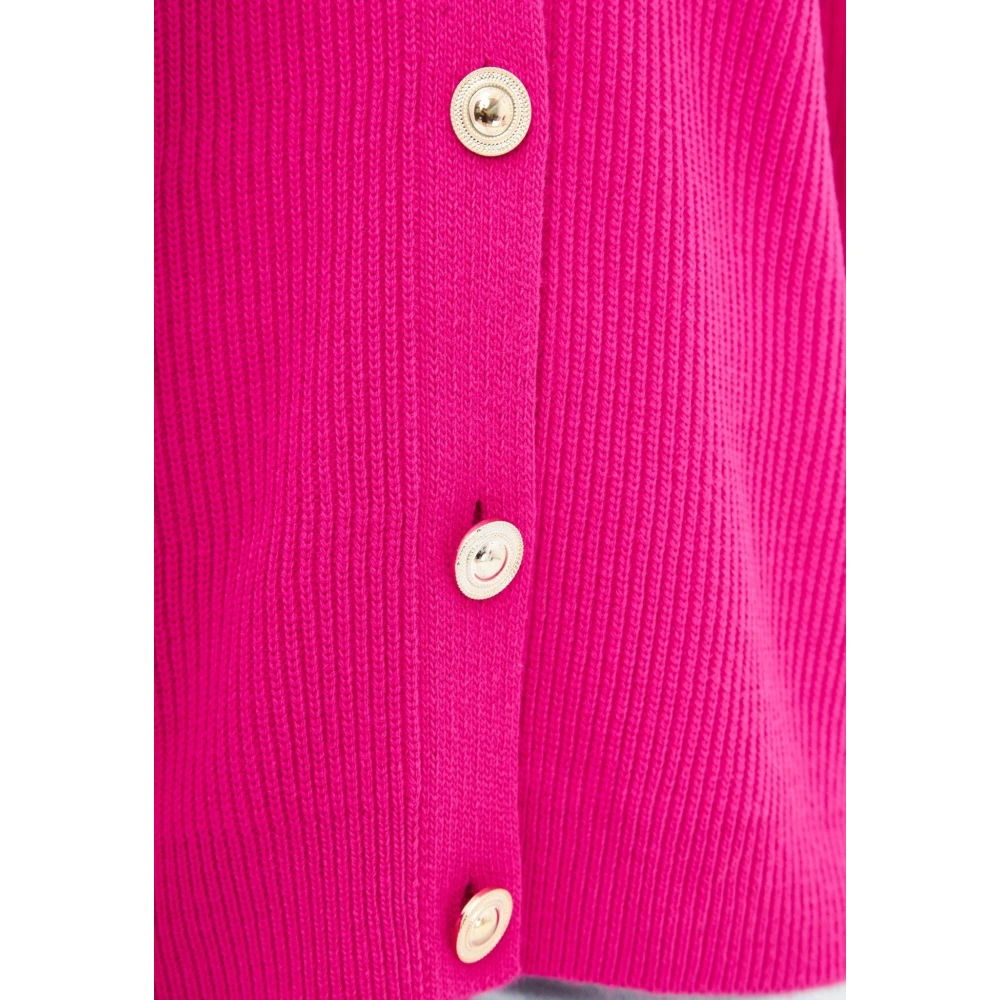 Cesare Gaspari Roze V-hals Vest Pink Dames
