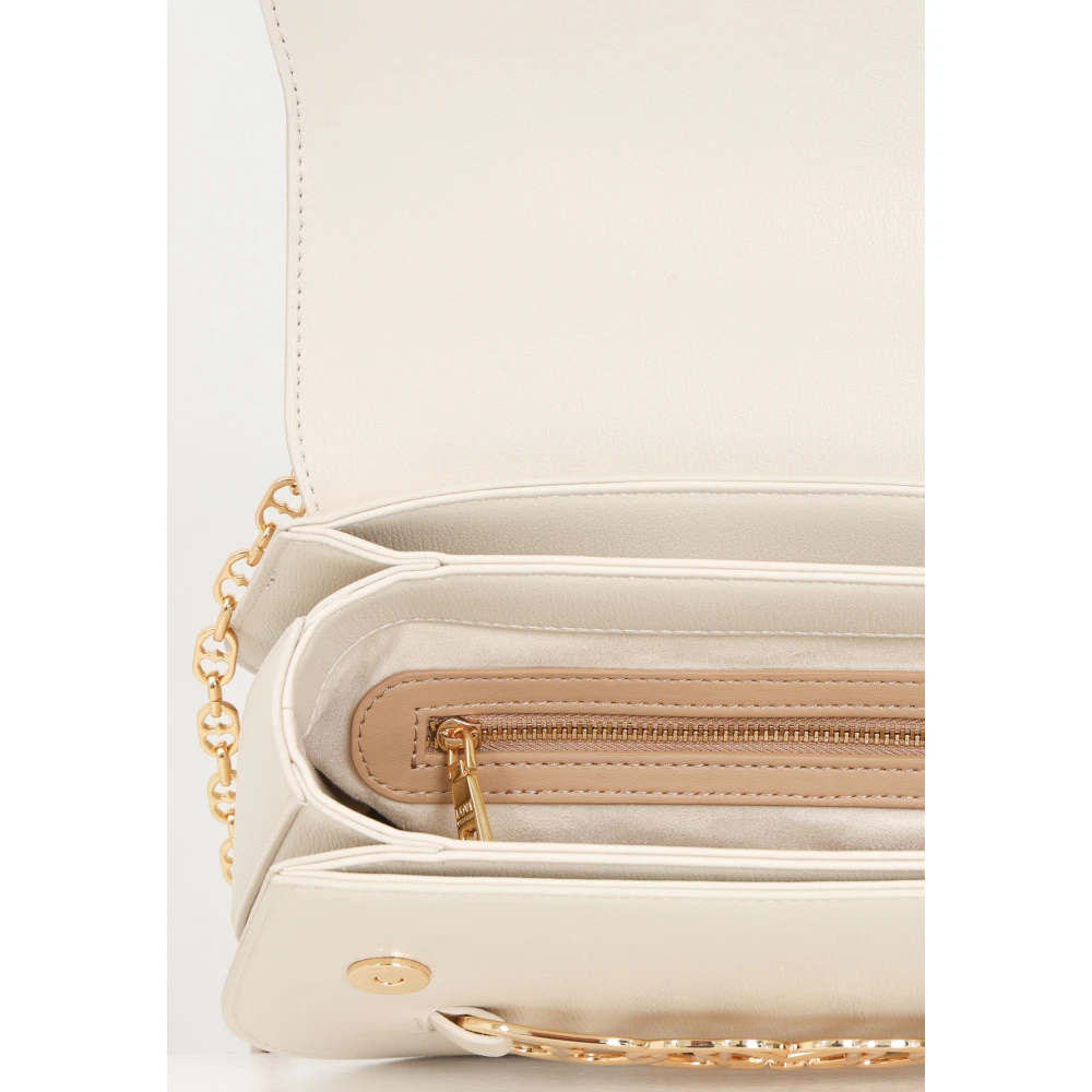Love Moschino Ivoor Handtas met Hartenketting Beige Dames