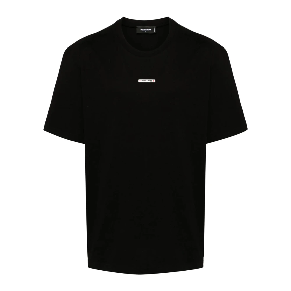 Dsquared2 Zwart Logo T-shirt Korte Mouw Black Heren