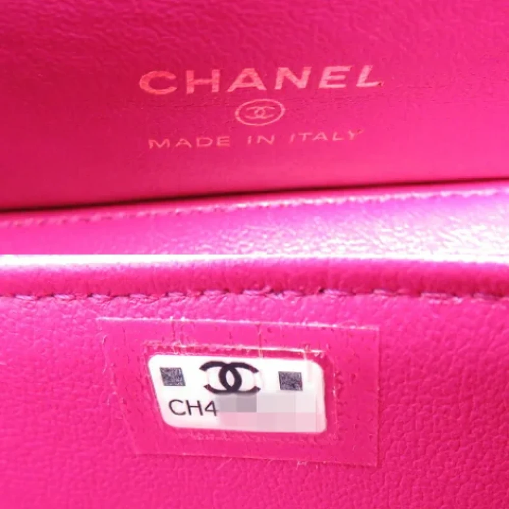 Chanel Vintage Pre-owned Leather handbags Pink Dames