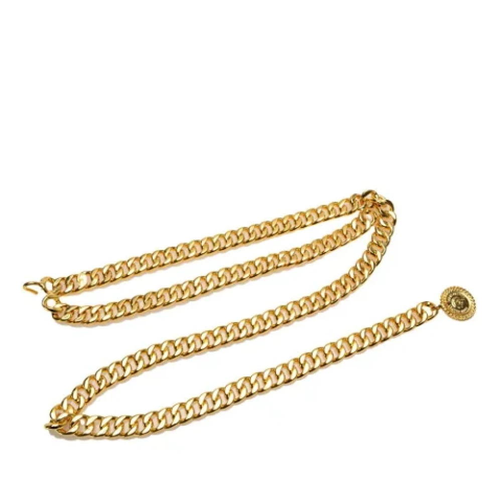 Chanel Vintage Pre-owned Metal belts Yellow Dames