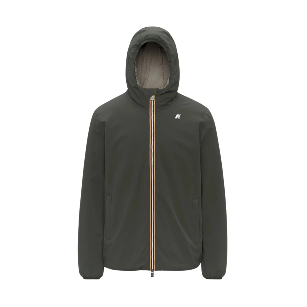 K-Way Herr Grön Jackor S, Polyester, Jack St Warm Reversible