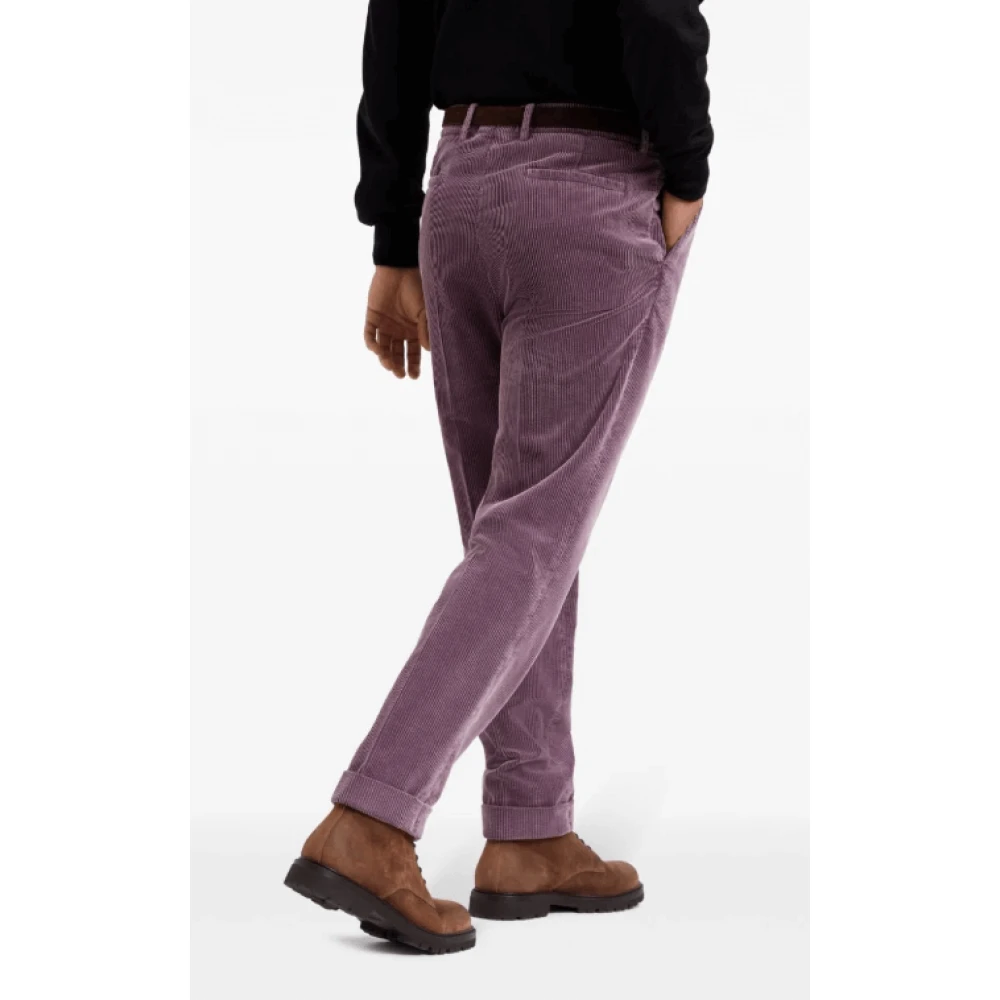 BRUNELLO CUCINELLI Rode Corduroy Tapered Leg Broek Red Heren