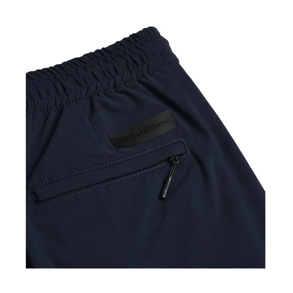 People of Shibuya Blauwe Stretch Nylon Koord Shorts Blue Heren