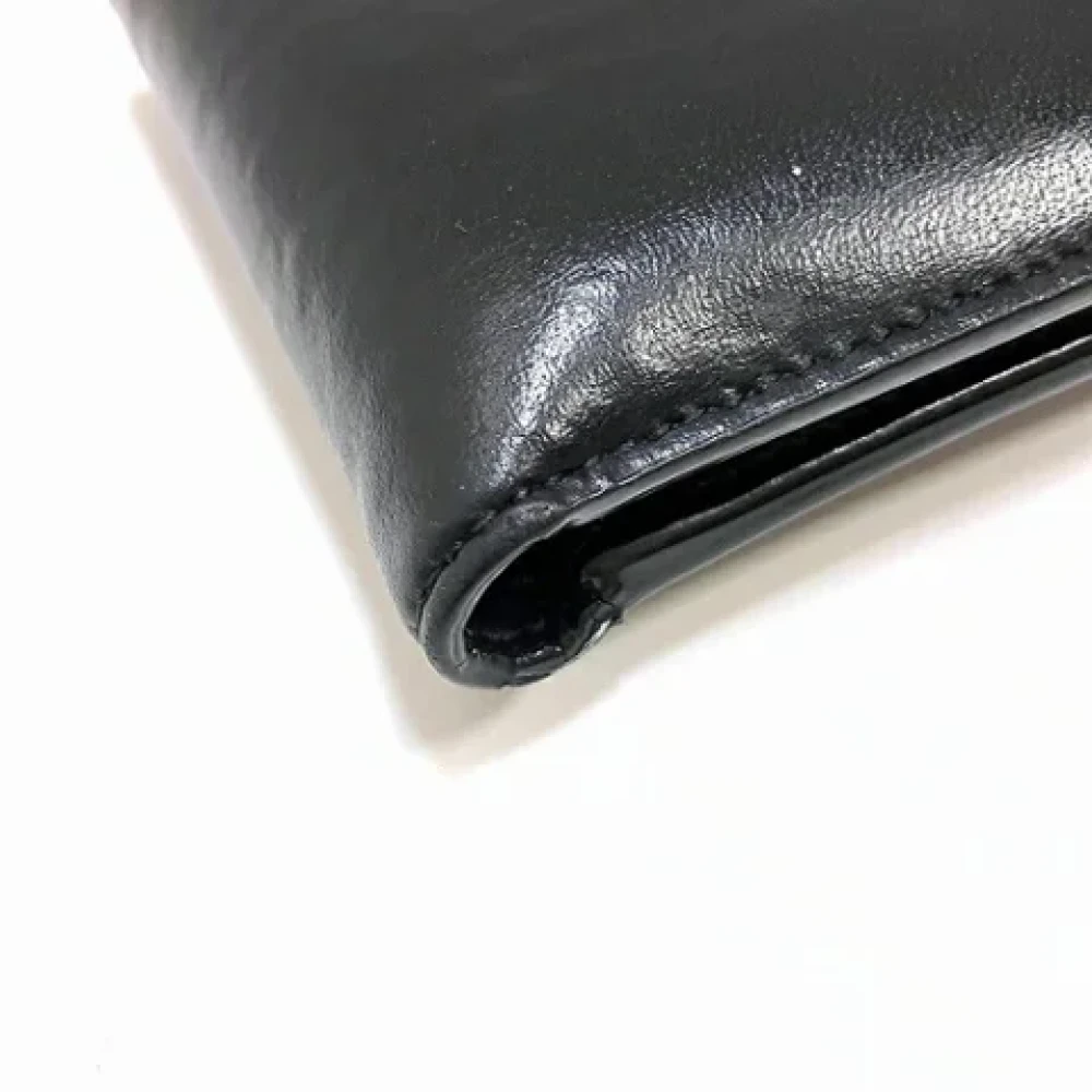 Saint Laurent Vintage Pre-owned Leather wallets Black Heren