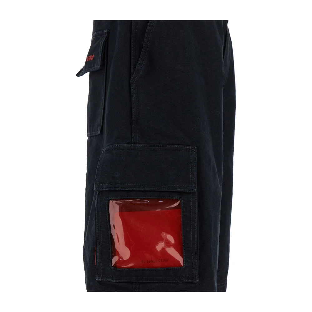 44 Label Group Zwarte Cargo Shorts Black Heren