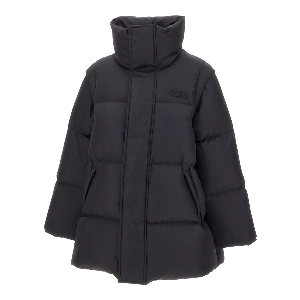 Mm6 Maison Margiela Down Jackets, Female, S, Convertible Padded Jacket Black