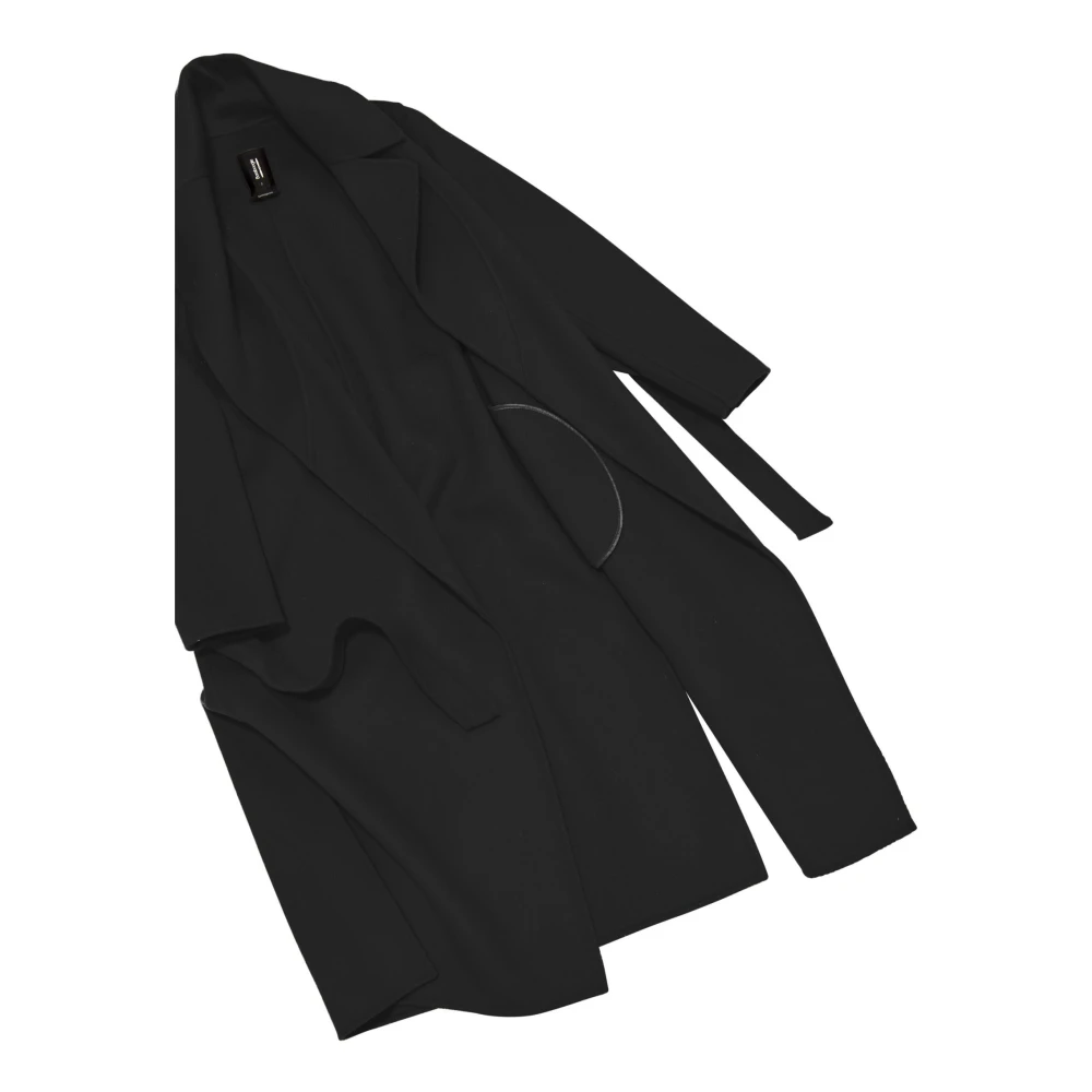 BomBoogie Gebelde Wollen Mantel Black Dames
