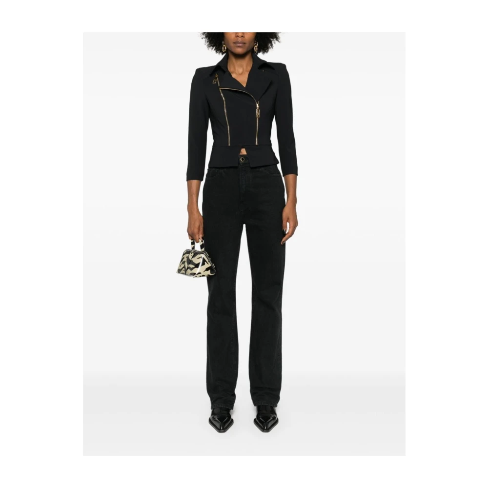Elisabetta Franchi Nero Outerwear Aw24 Dameskleding Black Dames