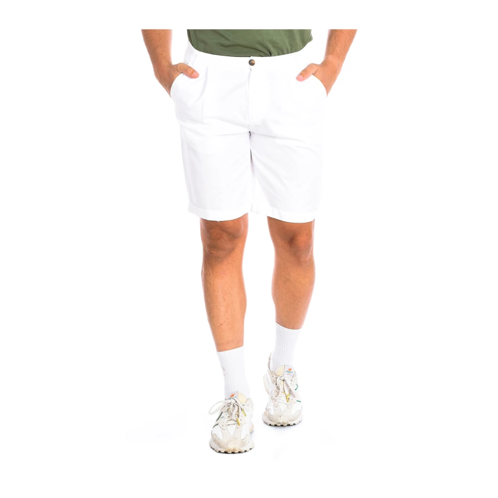 La Martina White Casual Shorts, Male, W33, Bermuda Shorts