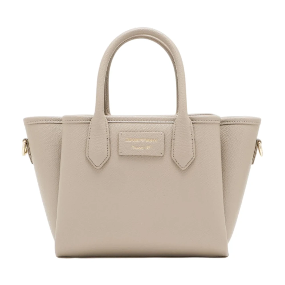 Emporio Armani Vrouw Beige Shopper Bag Met Palmellato-Afwerking,Odette Tote