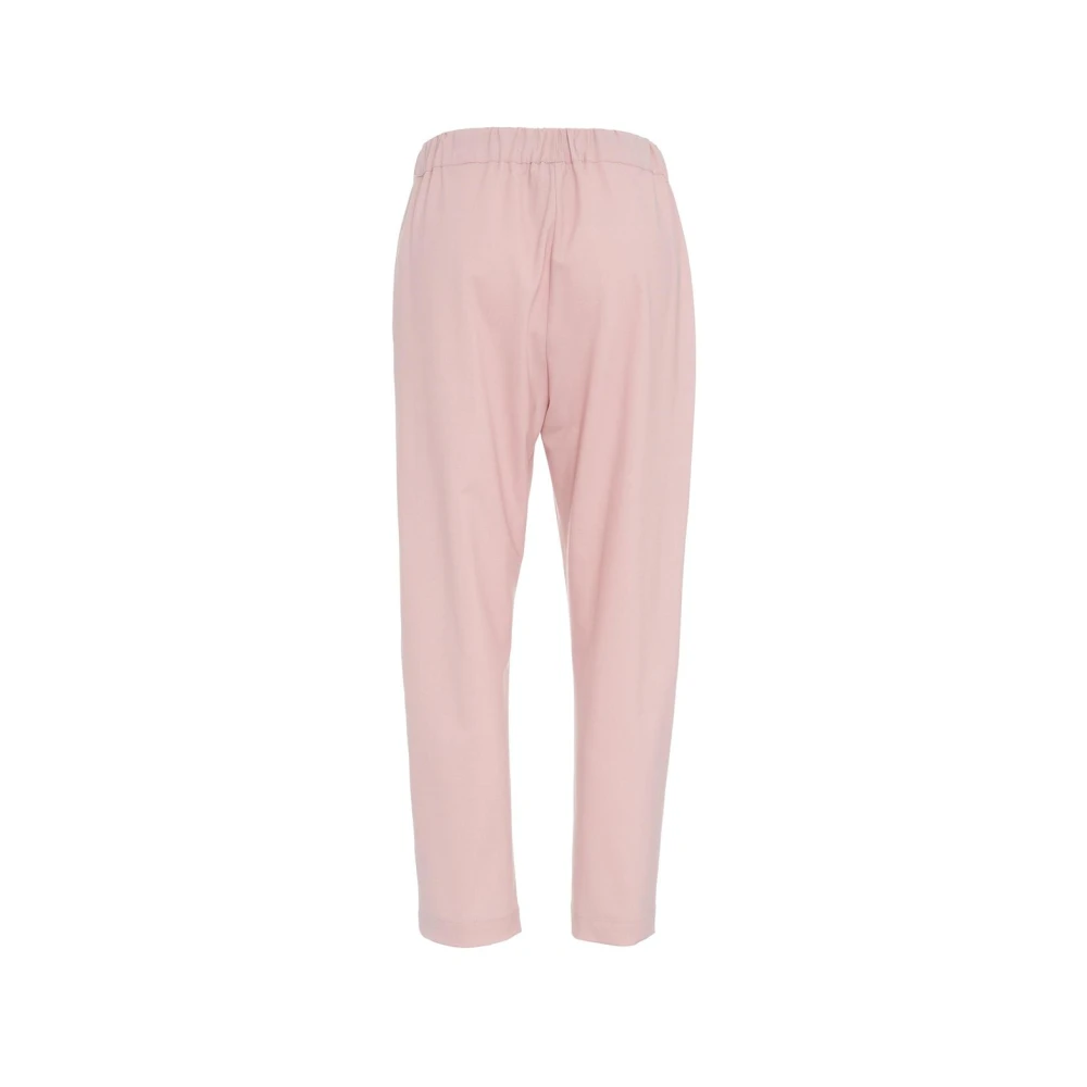 Semicouture Roze Casual Wollen Broek Pink Dames