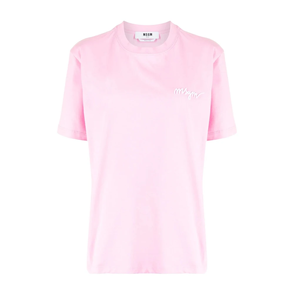 Msgm - Tops > T-Shirts - Pink - Msgm - Modalova