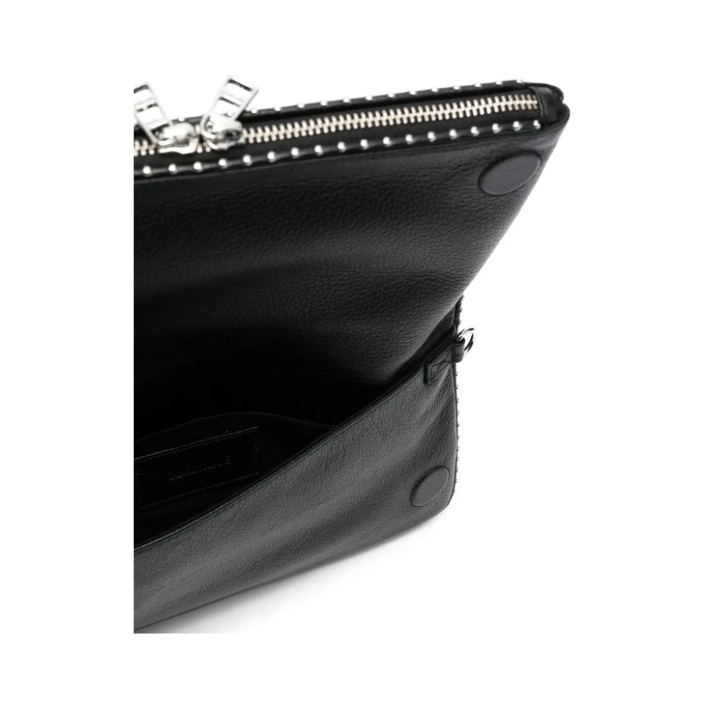 Zadig & Voltaire Studded Rock Clutch Tas in Zwart Black Dames