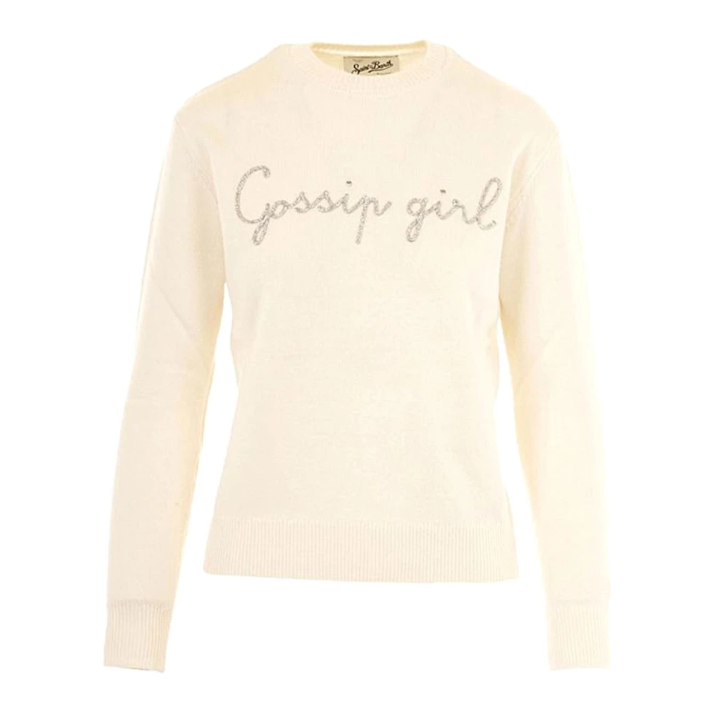 Mc2 Saint Barth Women's White Maglia - Round-Neck Knitwear - Xs - Knitwear