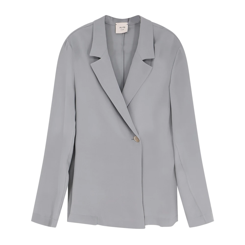Alysi Women's Gray Silk Blazer - Blazers - Xs - Jackets