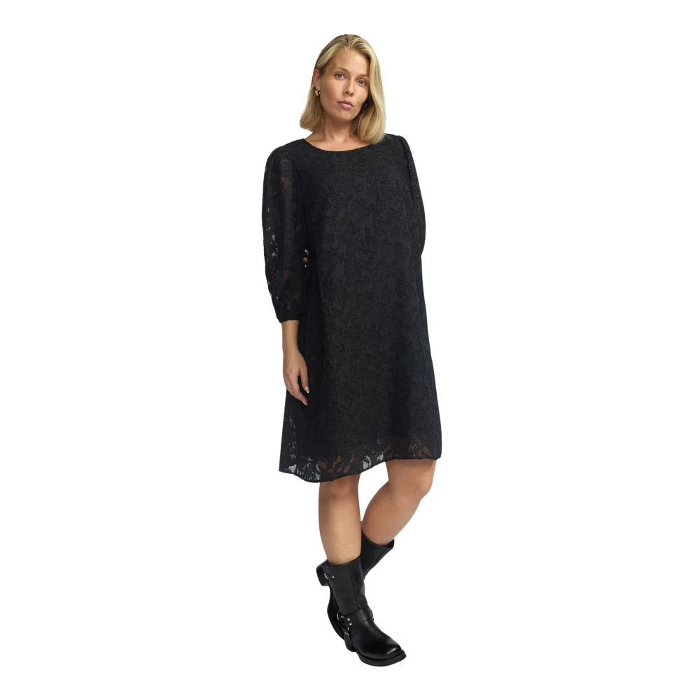 2-Biz Zomerjurk met korte mouwen en bloemenprint Black Dames