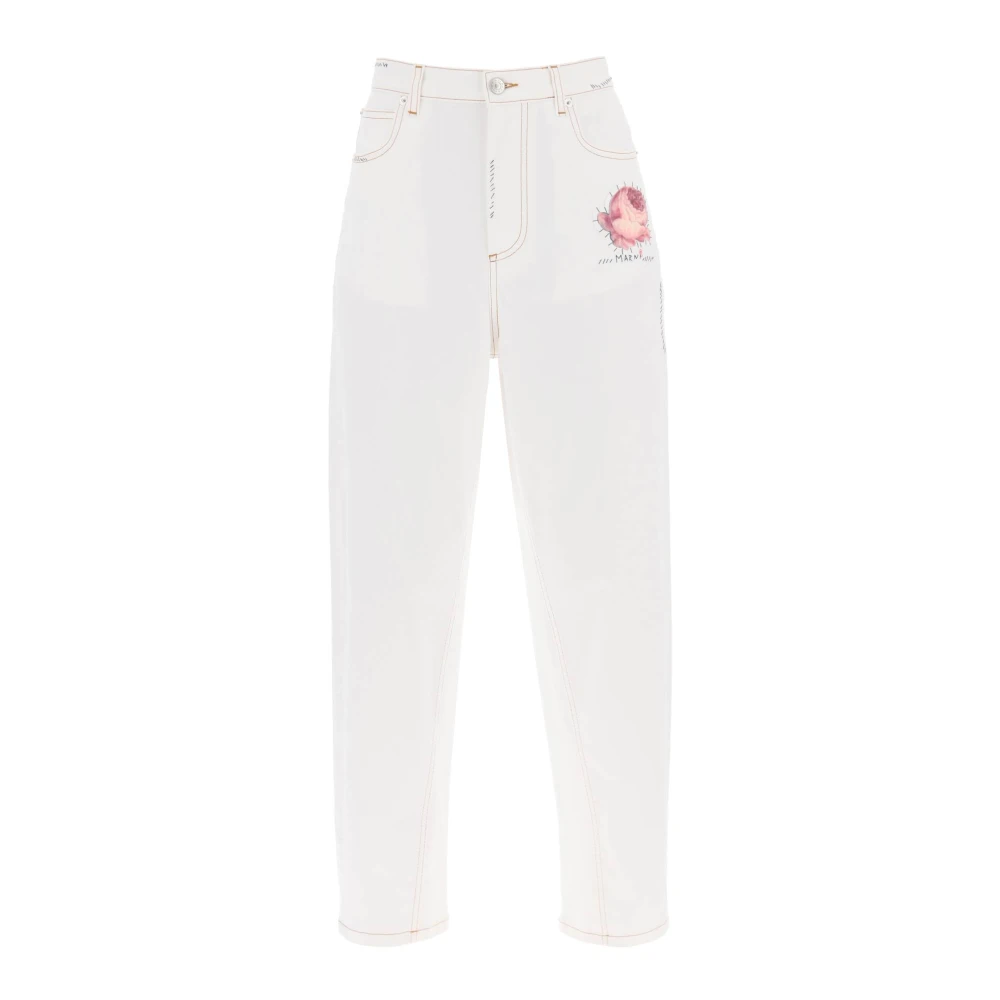 Marni Wijde Pijp Jeans White Dames