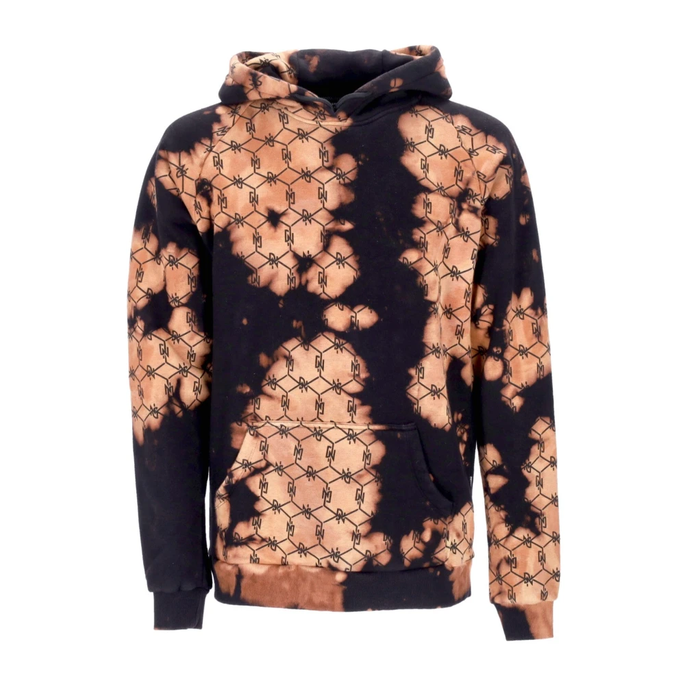 Dolly Noire Zwarte Monogram Hoodie Lang Sweatshirt Multicolor Heren