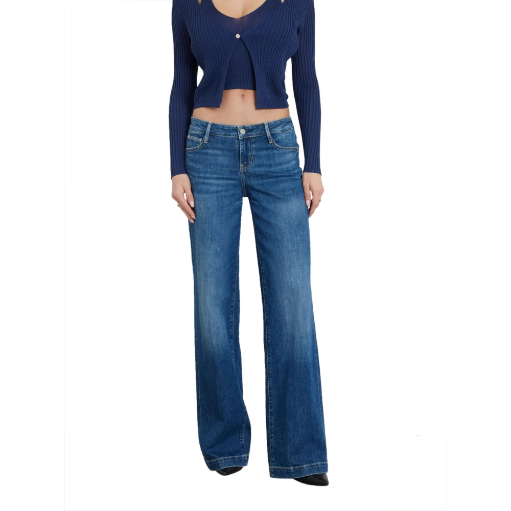 Guess Denim Palazzo Broek Blue Dames