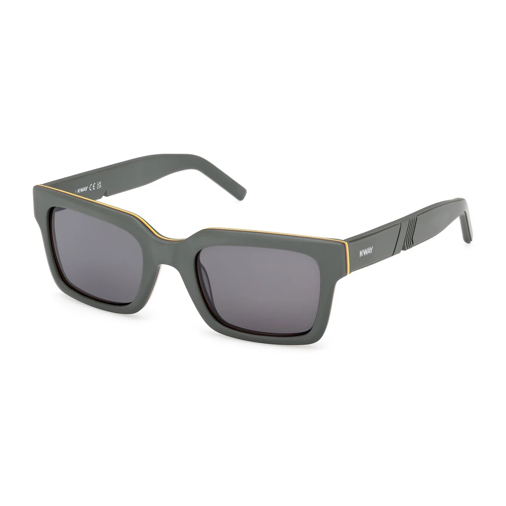 K-Way Unisex Green Sunglasses, 52 Mm, Dark Square Sunglasses
