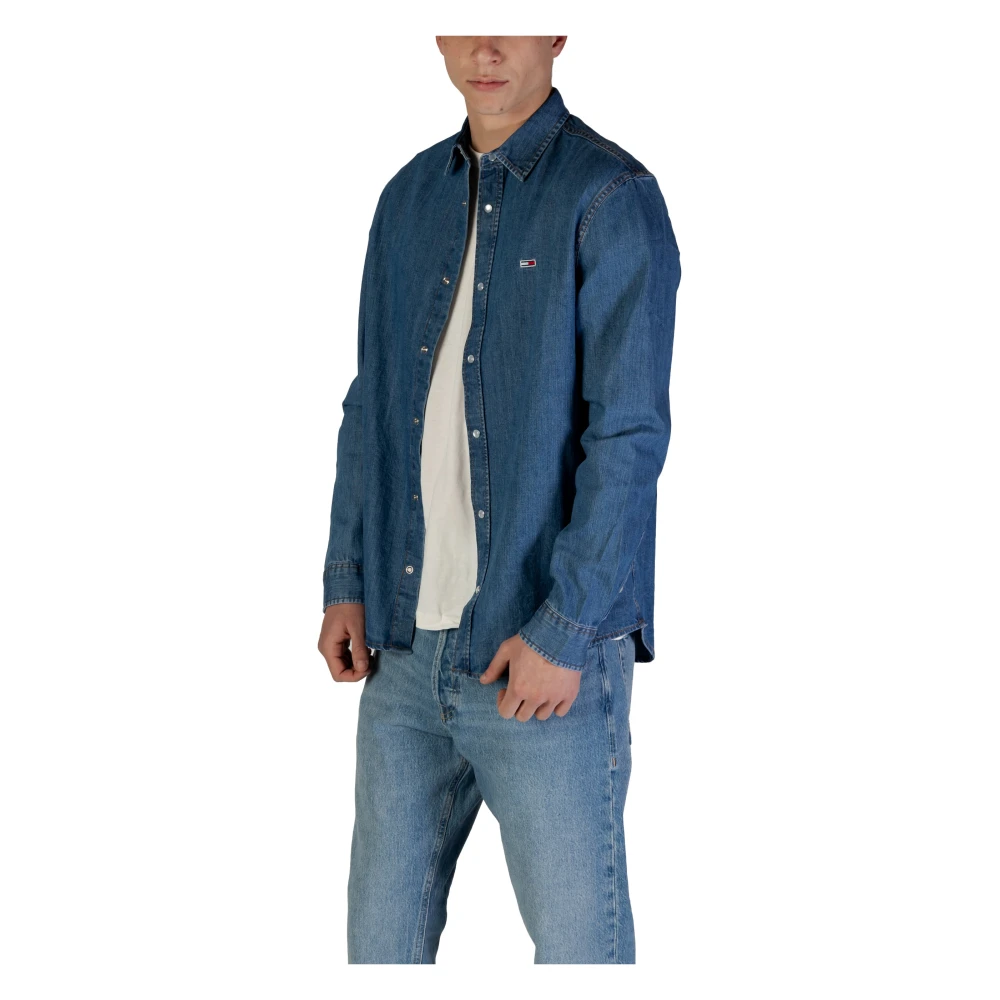 Tommy Jeans Heren Overhemd Lange Mouw Blue Heren
