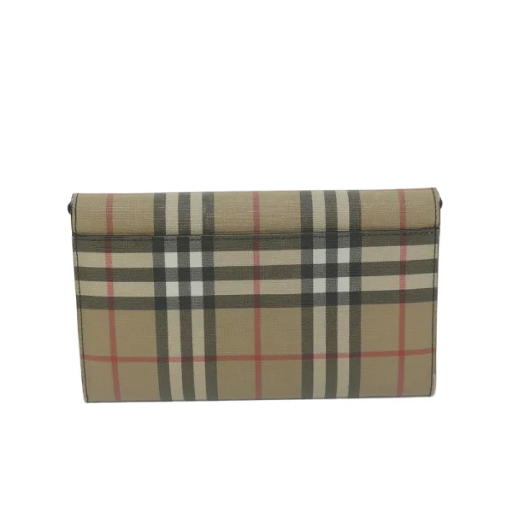 Burberry Vintage Pre-owned Plastic wallets Beige Dames