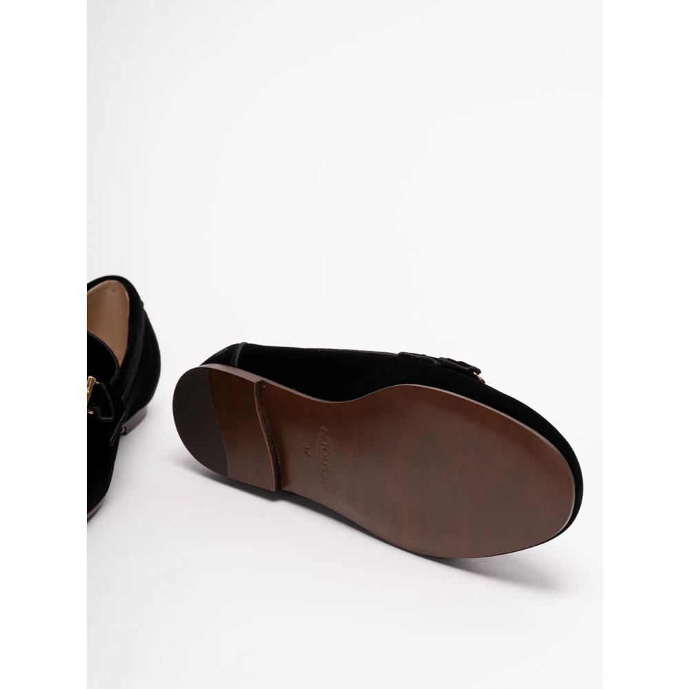 TOD'S Stijlvolle leren loafers voor dames Black Dames