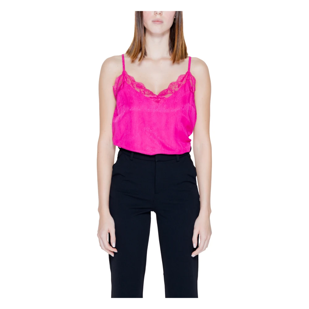 Vila Jacquard Singlet Lente Zomer Collectie Pink Dames