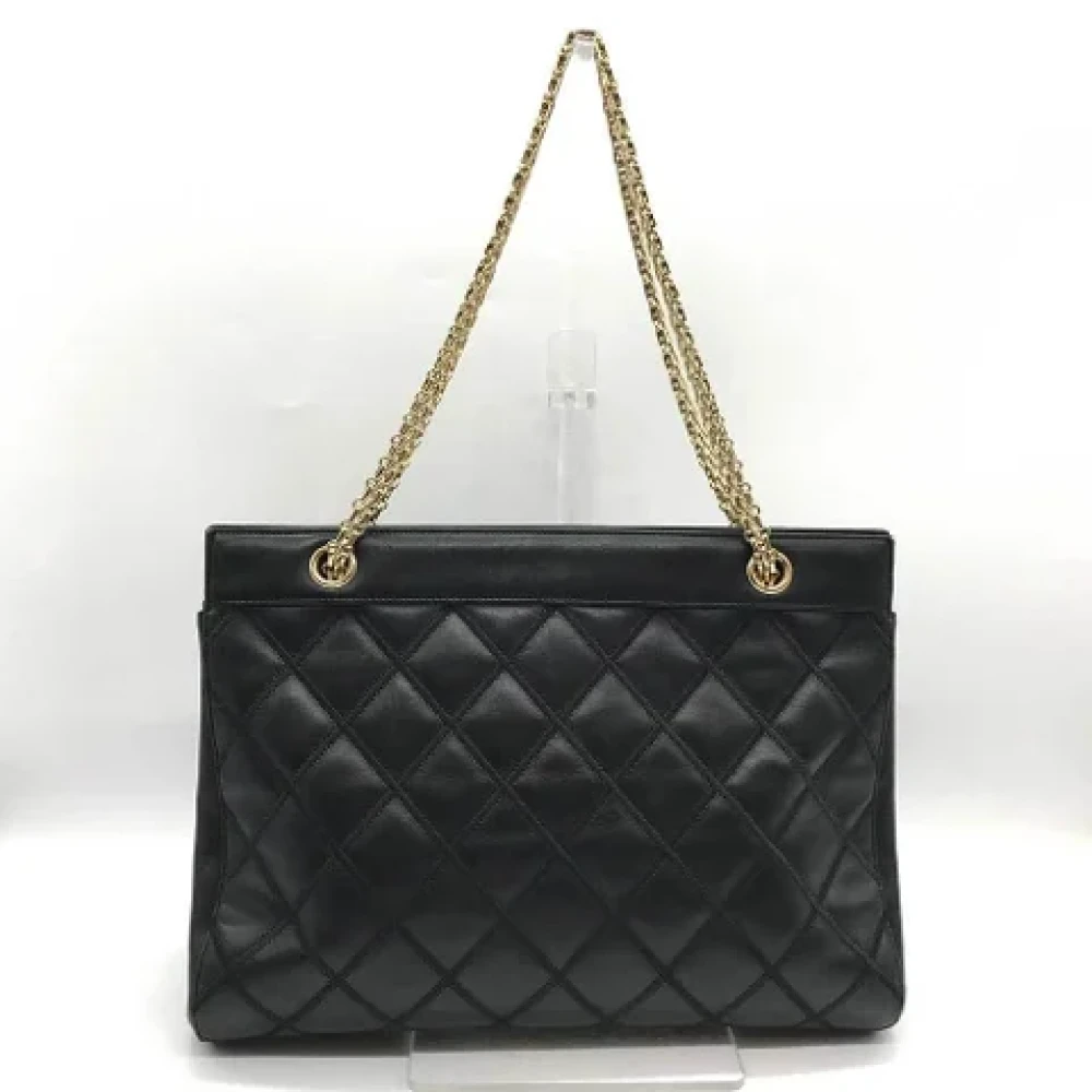 Chanel Vintage Pre-owned Leather totes Black Dames